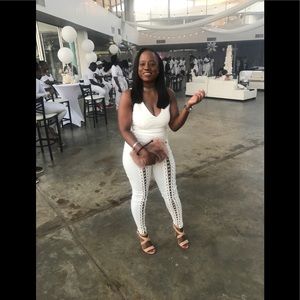 Forever 21 leg lace up Jumpsuit